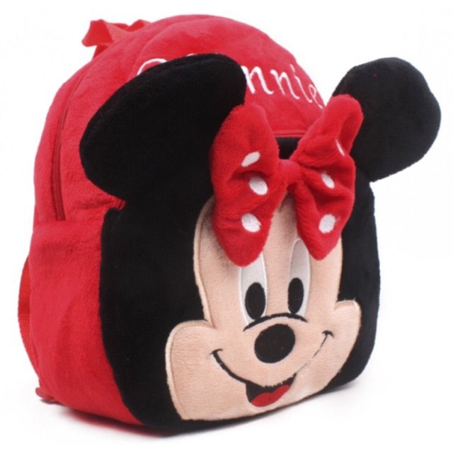 Balo vải bông mickey đỏ cho bé