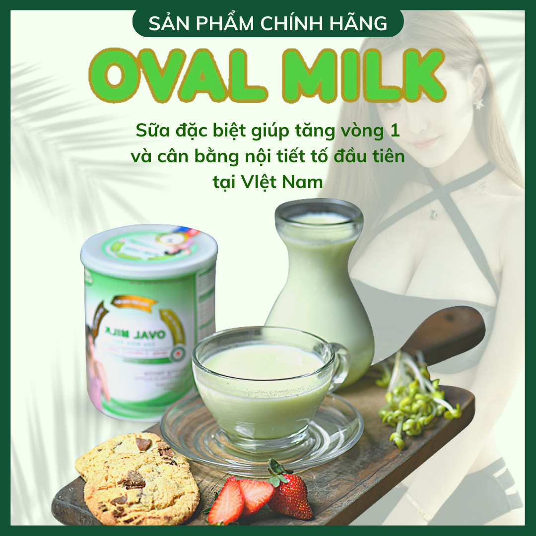 Combo 5 Hộp Sữa Oval Milk Tăng Vòng 1 TỪ 7 - 10 CM