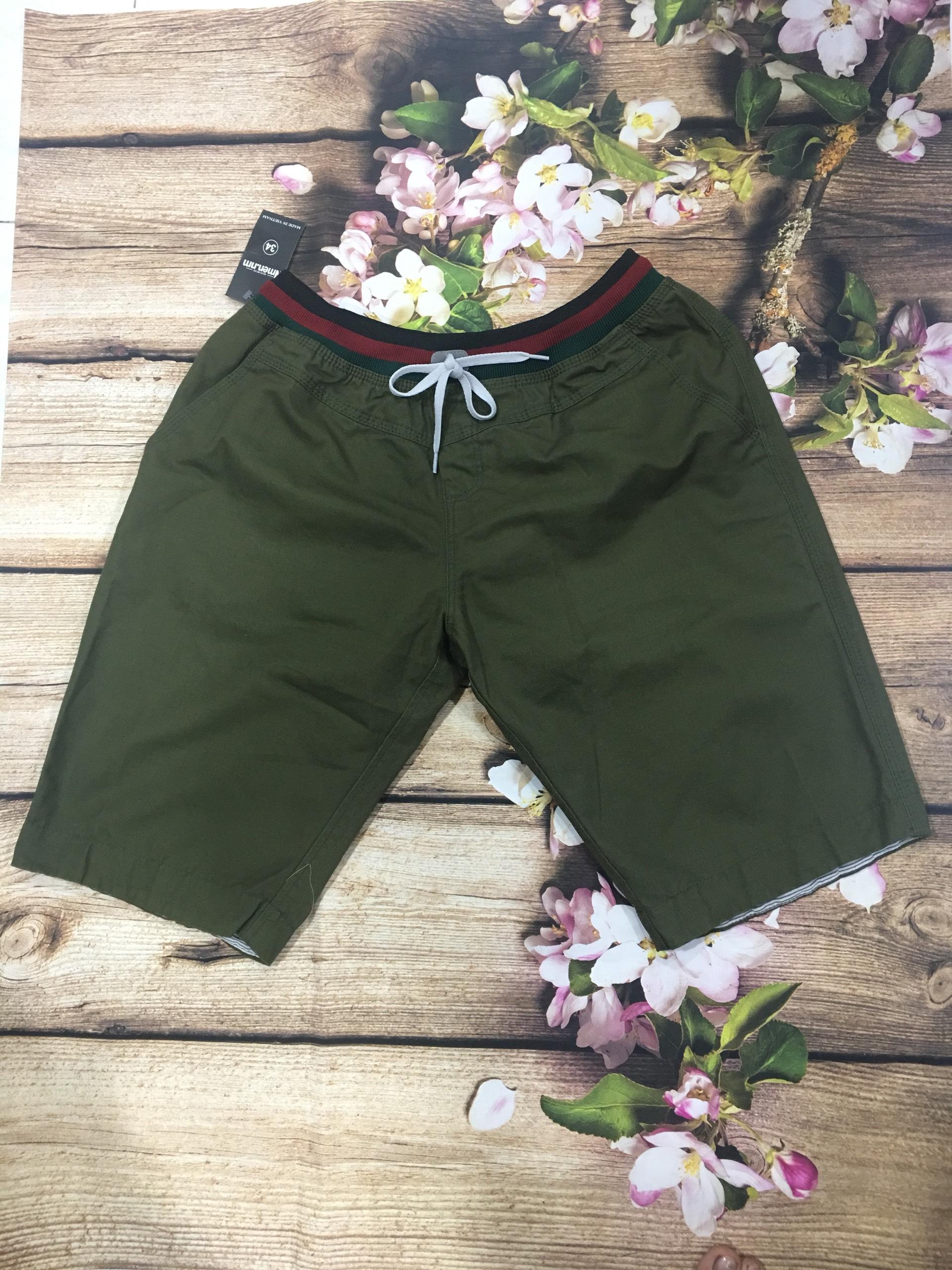 QUẦN SHORT KAKI LƯNG THUN VẢI THÁI CAO CẤP