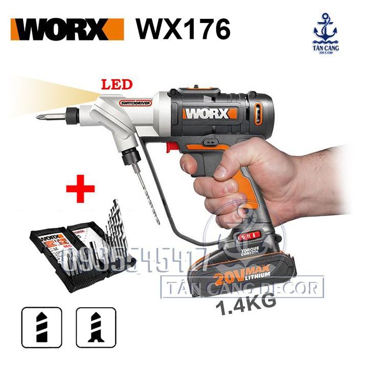 Máy khoan bắt vít pin đa năng 20v worx wx176