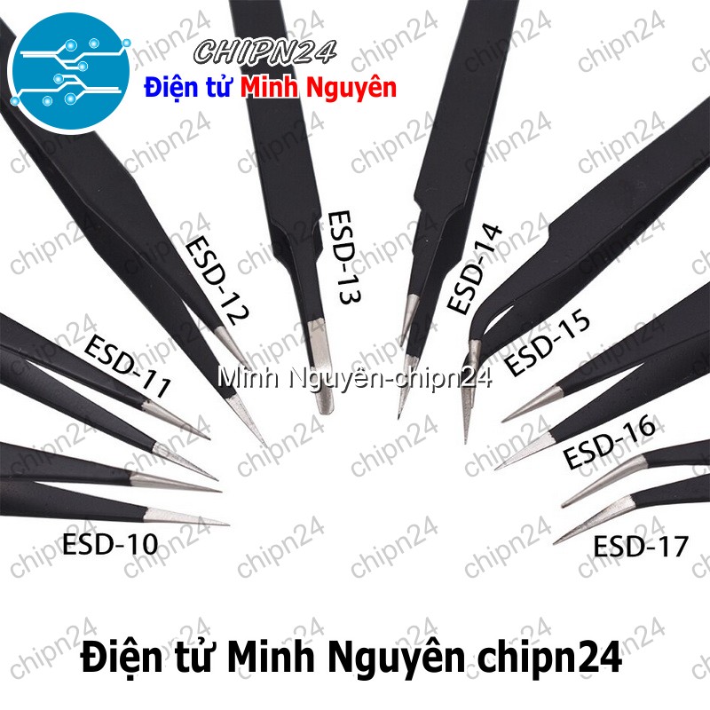 [1 cây] Nhíp Vetus gắp linh kiện (ESD10/ESD11/ESD12/ESD13/ESD14/ESD15/ESD16) - [Chọn Loại] - HHH.00108