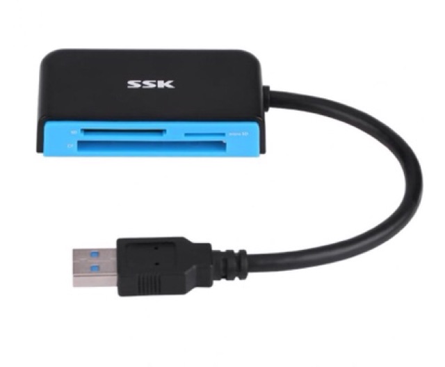 [Mã ELFLASH5 giảm 20K đơn 50K] Đầu đọc thẻ nhớ 2.0 và 3.0 đa năng SSK SCRM330 USB