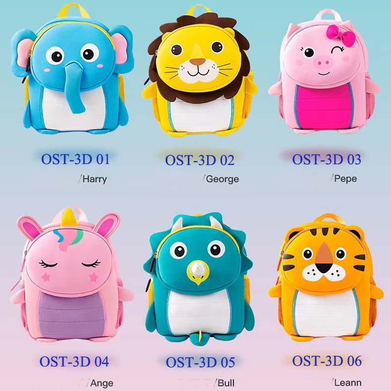 Ba lô mầm non 3D siêu dễ thương