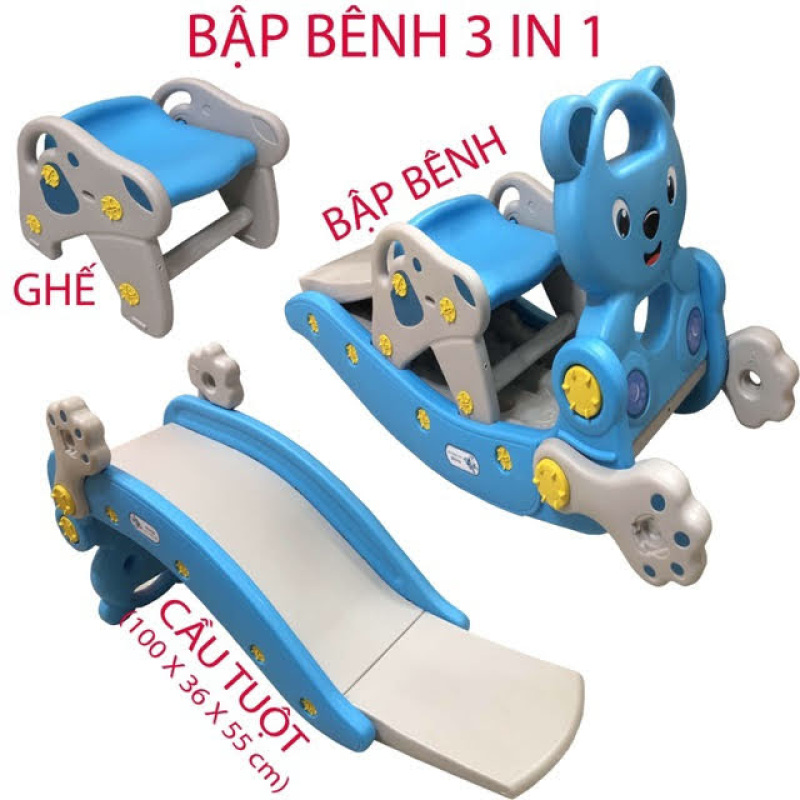 TPHCM - CẦU TUỘT BẬP BÊNH GHẾ NGỒI 3 IN 1 HIỆU SONG SON CHO BÉ