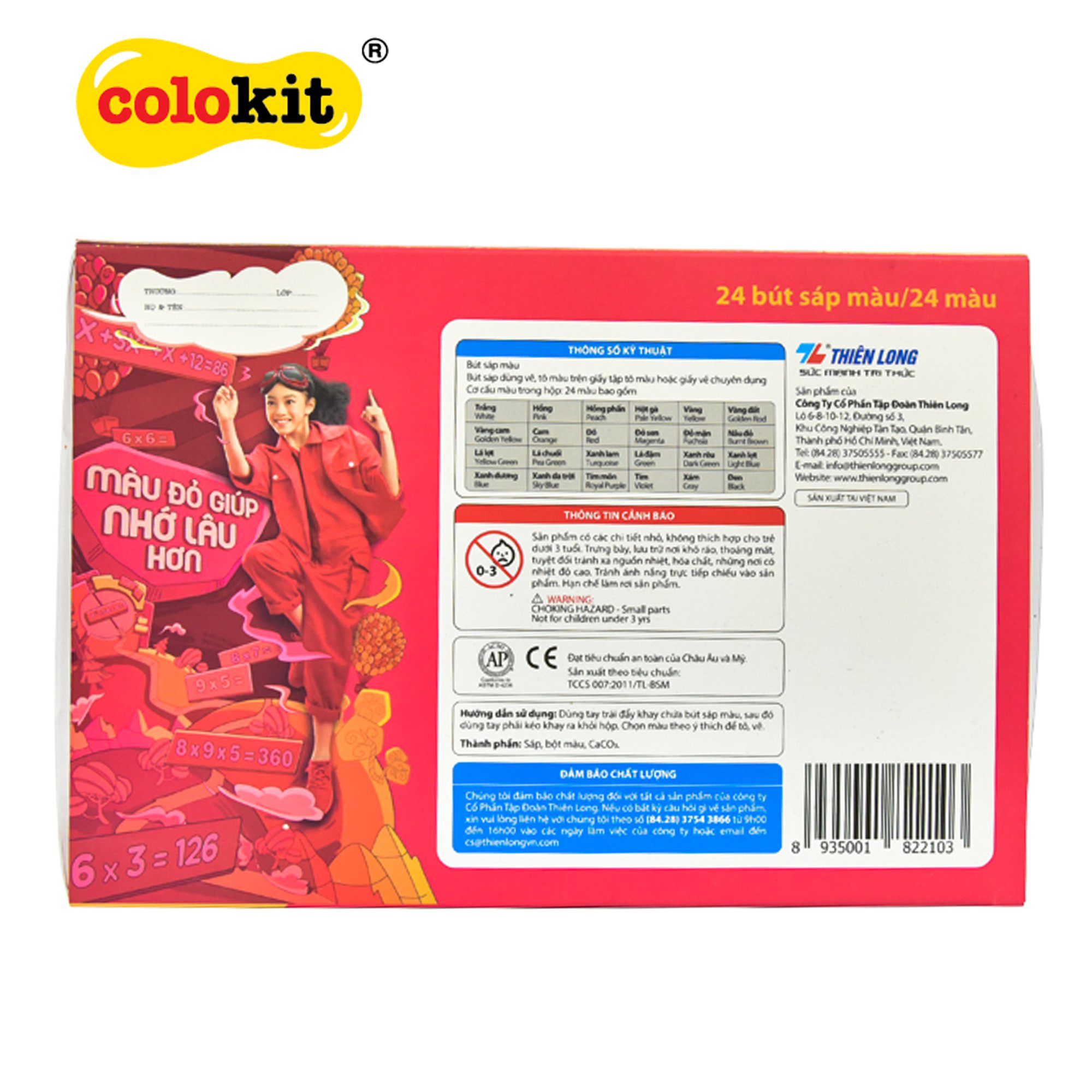 Bút sáp màu Colokit CR-C09