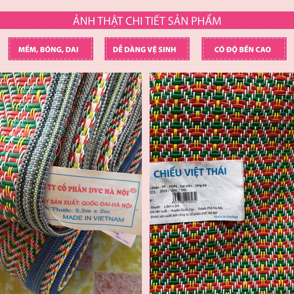 Chiếu Nhựa Thái Bình, chiếu trải ăn cơm Gập Gọn đủ kích thước