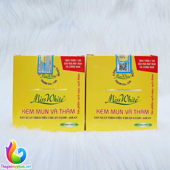 Combo 2 Hộp Kem Giảm Mụn Miss White 12g
