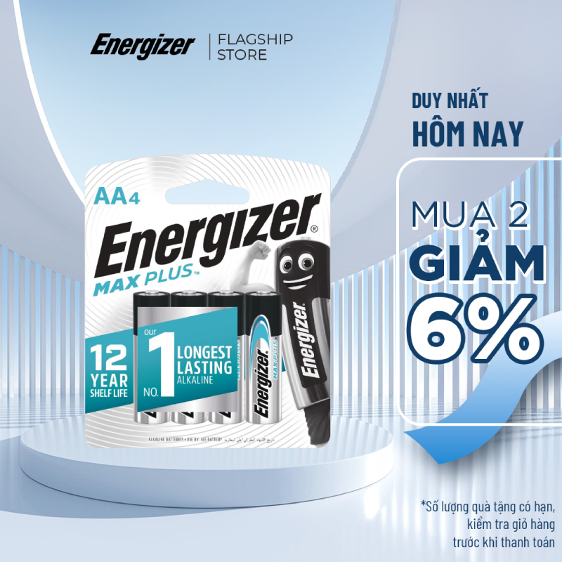Pin Energizer AA Max Plus EP91 BP4 - Vỉ 4 Viên