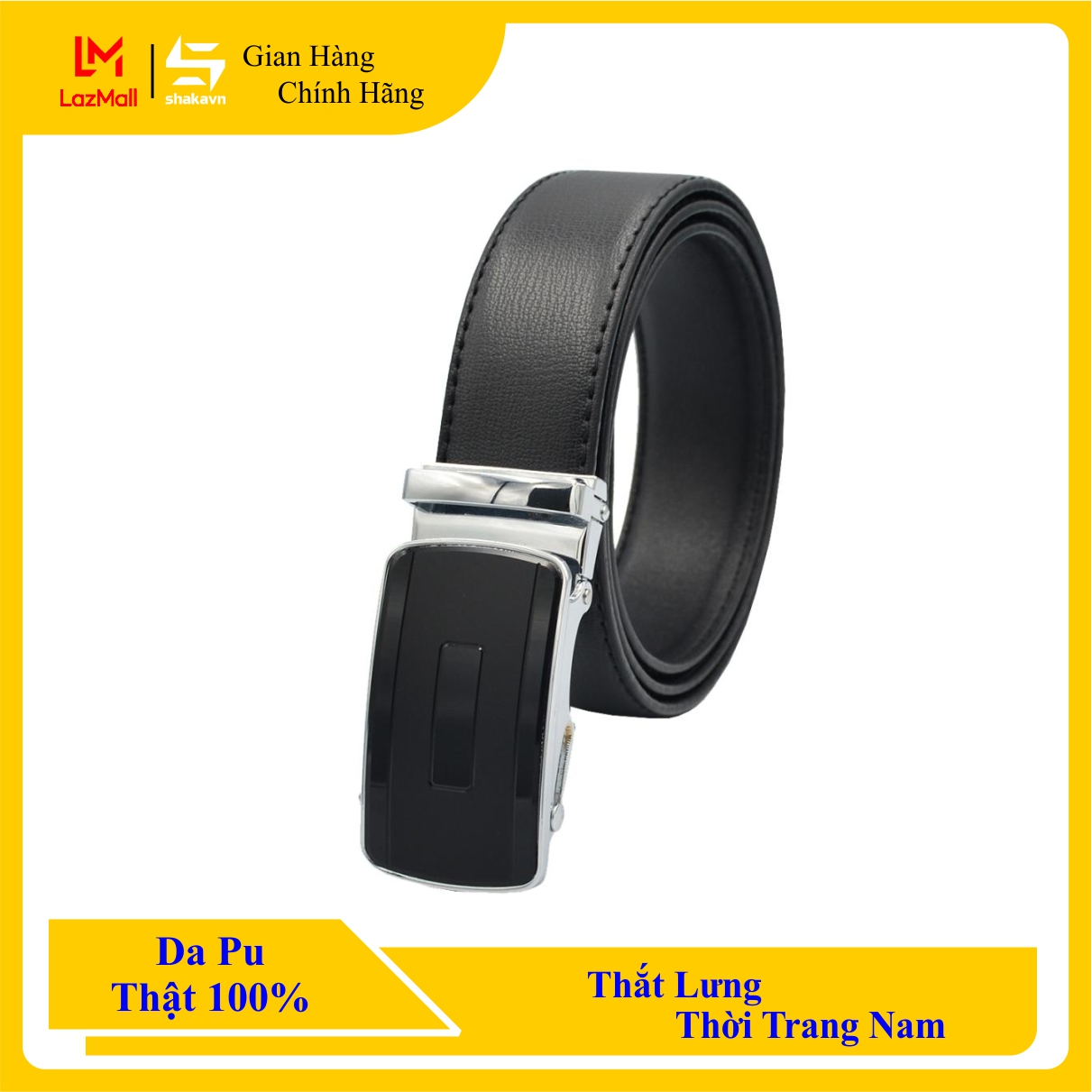 Thắt Lưng Nam - Dây Nịt Nam Shakavn SKLS06 (đen)