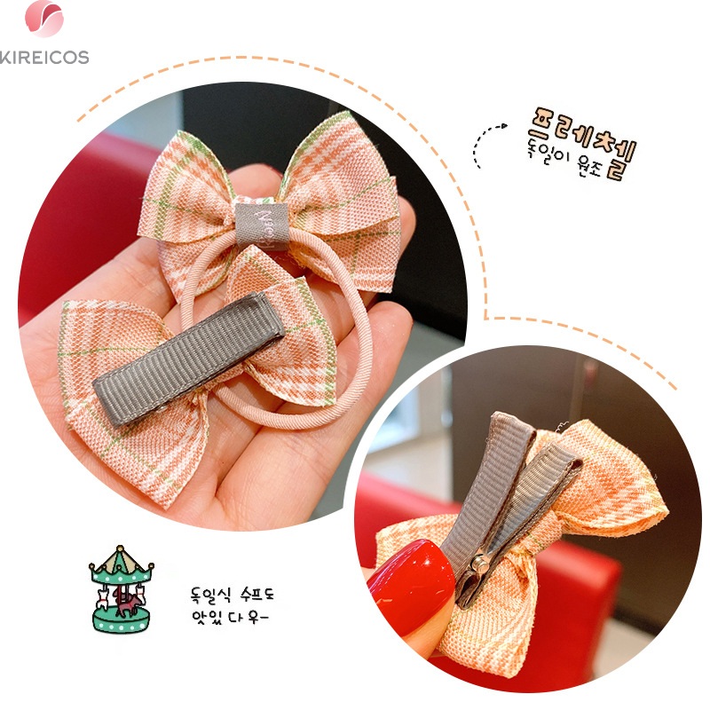 [HCM]Set 2 Kẹp Tóc Nơ Phong Cách Cổ Điển - kireicos
