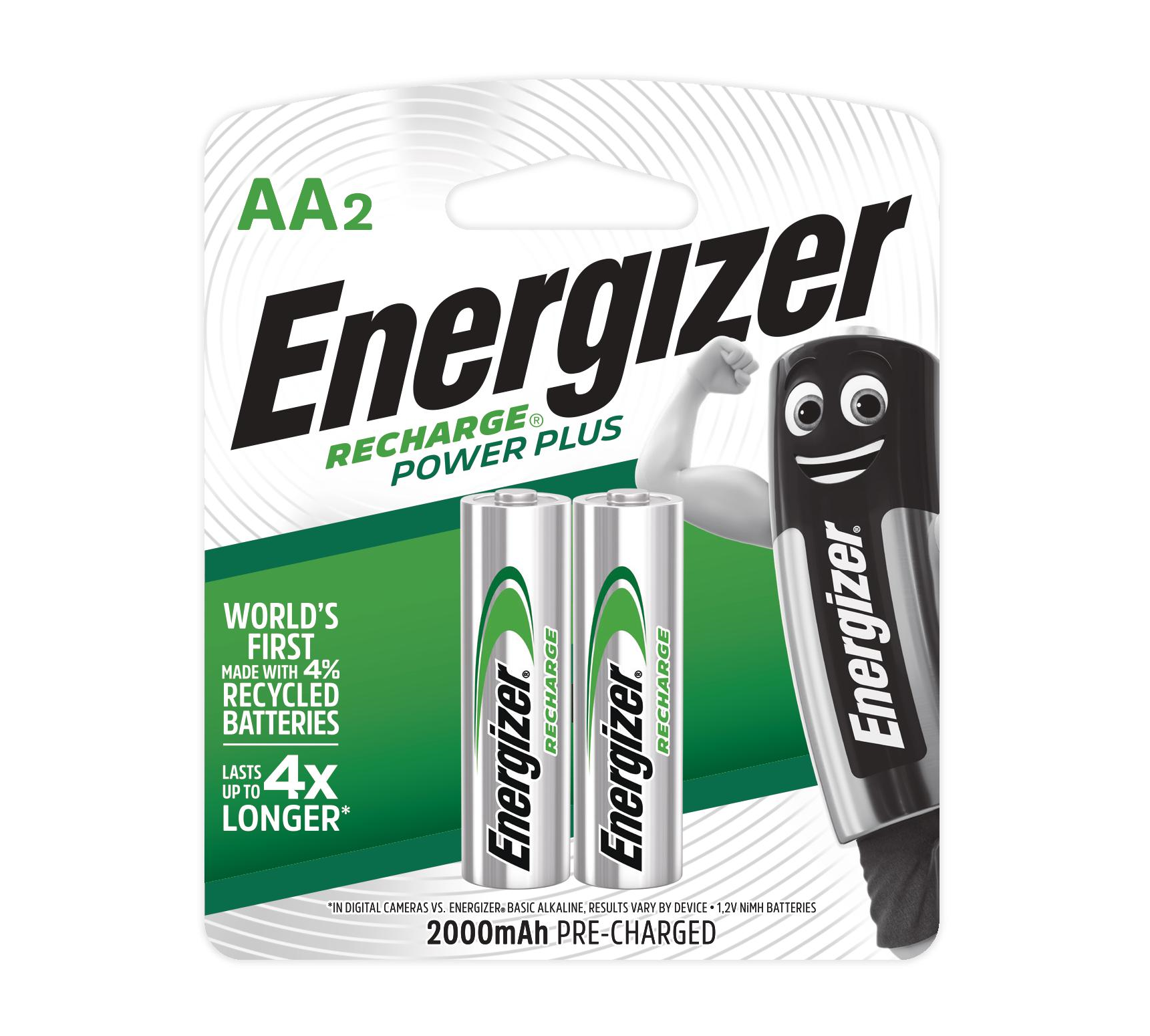 Pin Sạc AA Energizer AA 2000mAh NH15PPRP2 - 100800308
