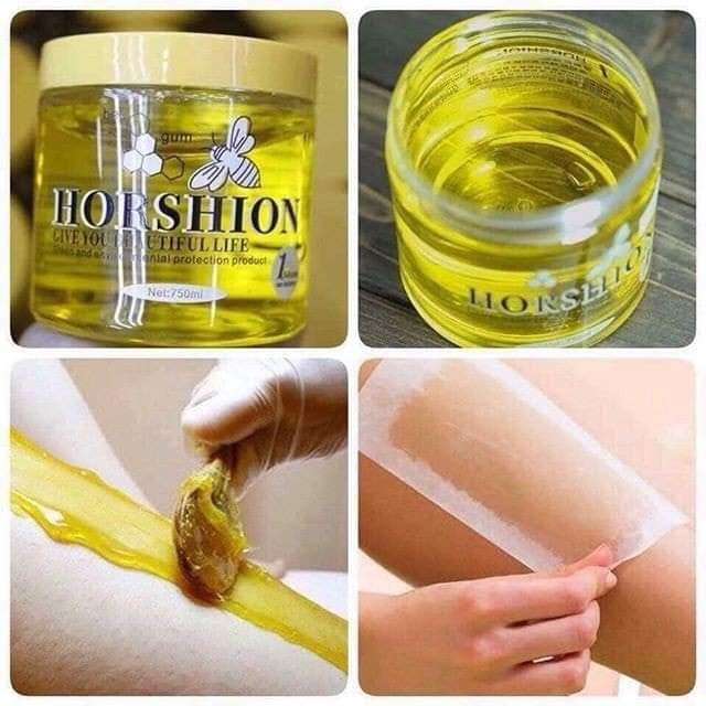 Sáp Wax Lông Lạnh Horshion [750ml] + Giấy Wax Lông