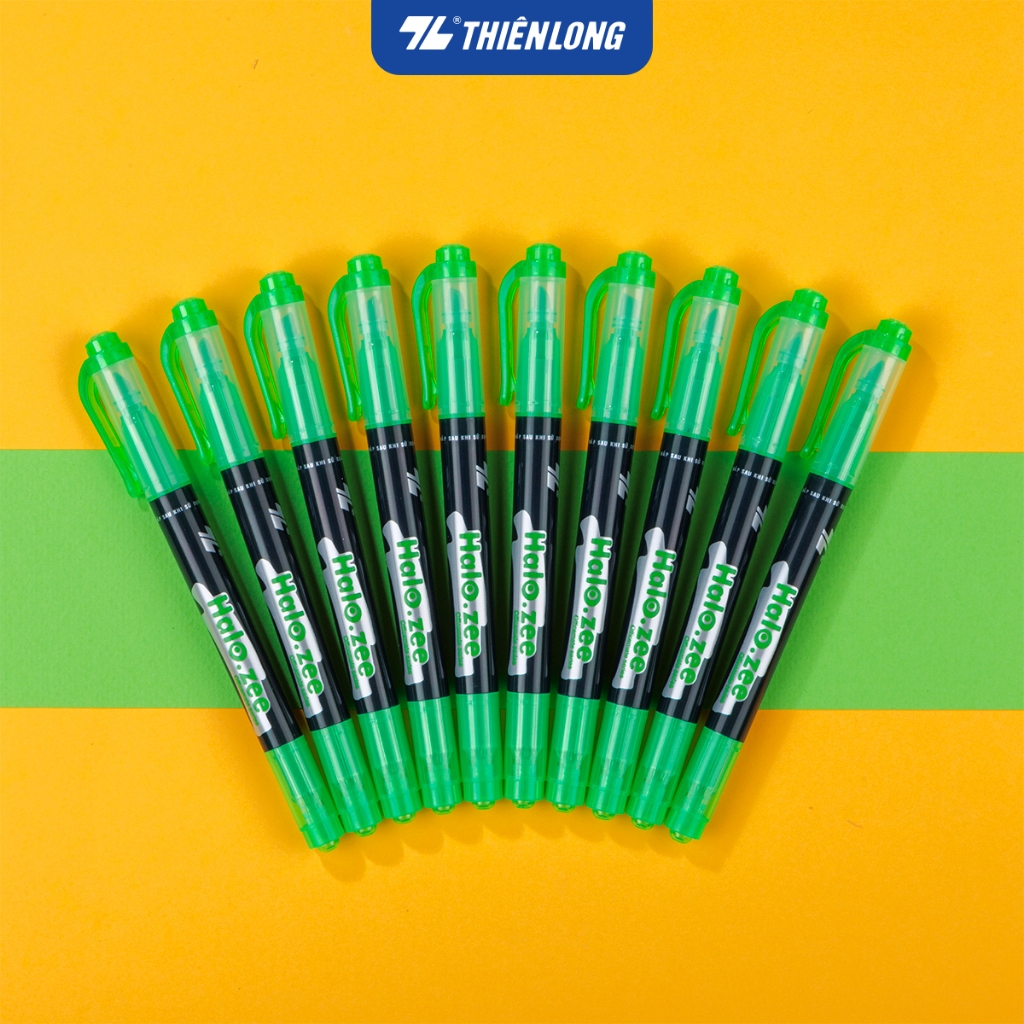 Combo 5 Cây Bút dạ quang 2 đầu Thiên Long HL-03 Ngòi 0.6mm và 4mm.