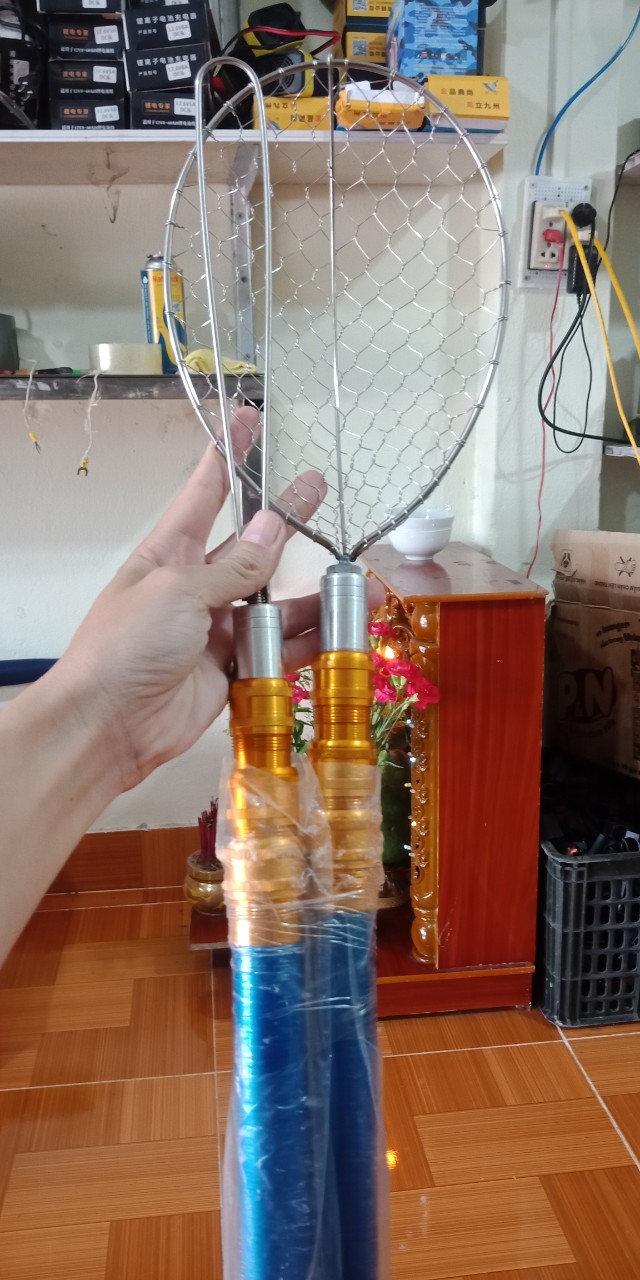 CẶP CẦN VỢT XANH 2,4M TỐT