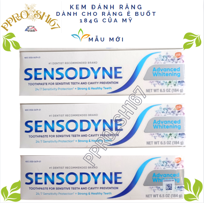 Kem đánh răng SENSODYNE dành cho răng ê buốt ,Mỹ 184g ( Mẫu mới)