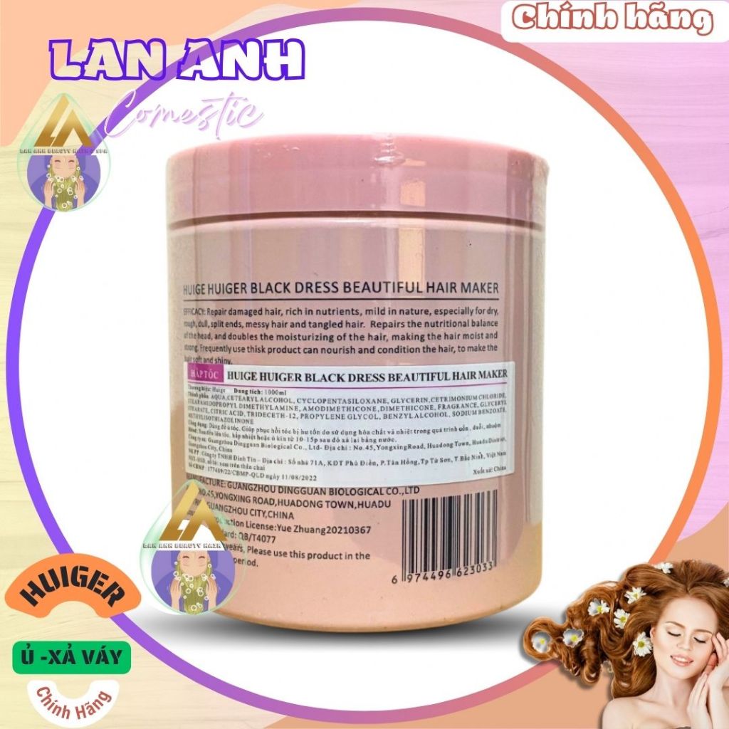 Dầu Hấp tóc Huiger 1000ml Xả váy phục hồi tóc siêu mượt siêu thơm