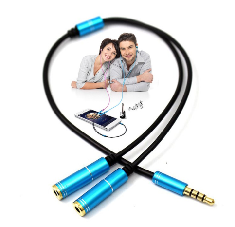 Cáp Chia Audio 1 Ra 2 (Tai Nghe Và Mic) Chuẩn 3.5mm Dây Dài 38cm