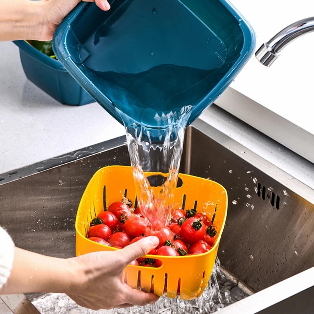 BỘ THAU RỔ CÓ NẮP SIÊU TIỆN ÍCH