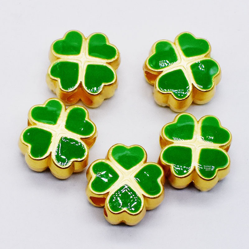 Charm cỏ 4 lá màu xanh - KL183