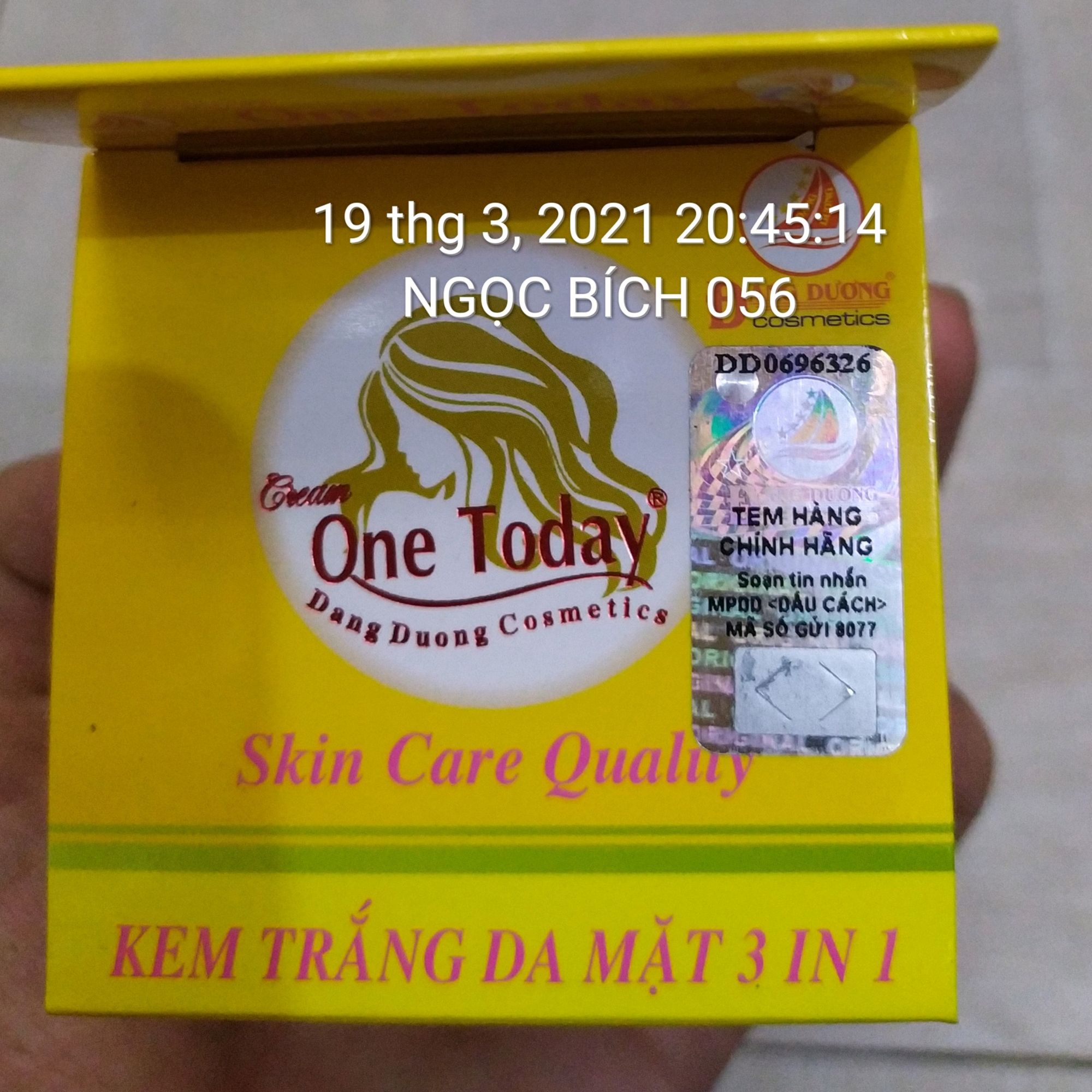 ONETODAY - KEM ỐC SÊN TRẮNG DA 3IN1 ONE TODAY (5 gam)