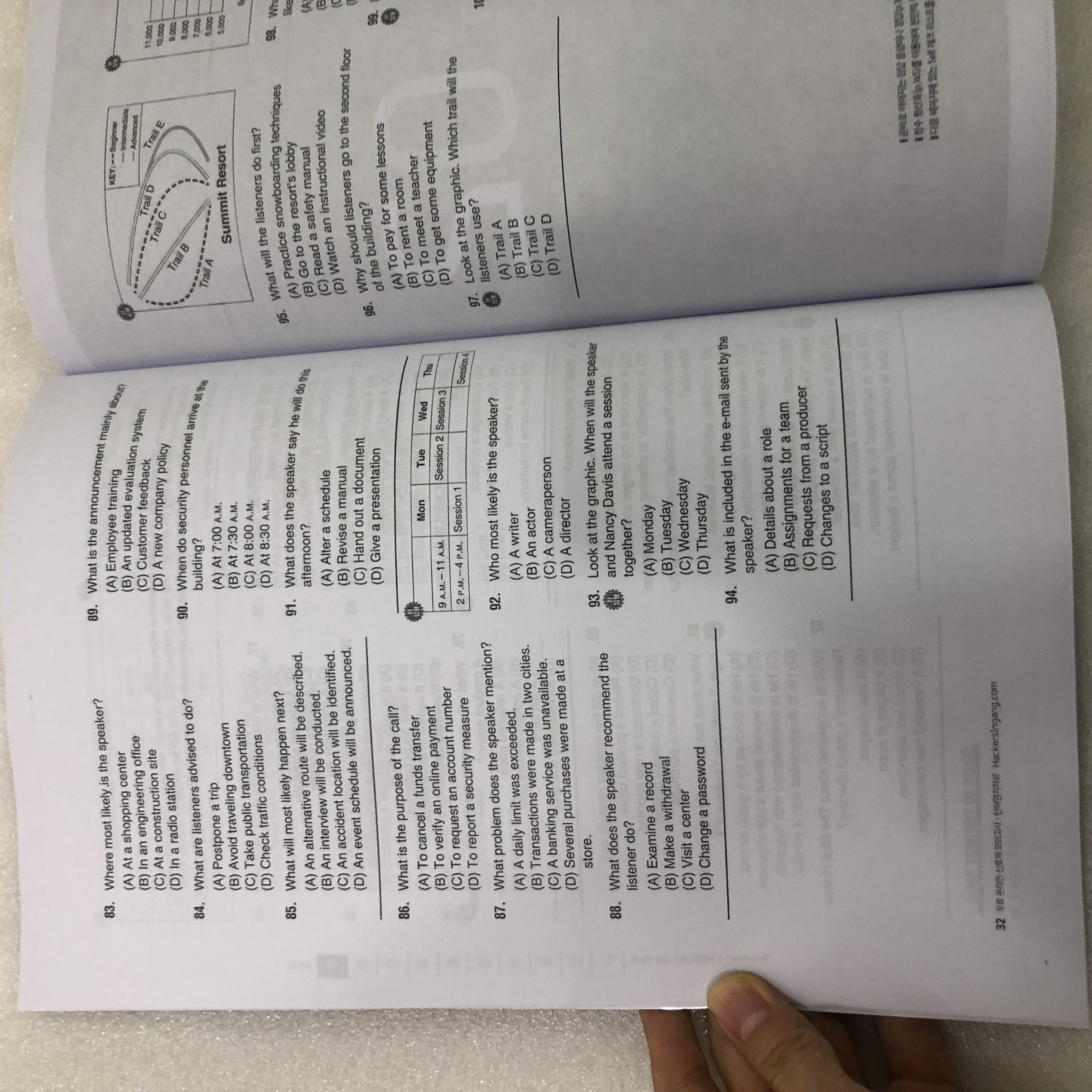 Sách Hacker TOEIC 3 (File nghe và đáp án gửi qua mail)