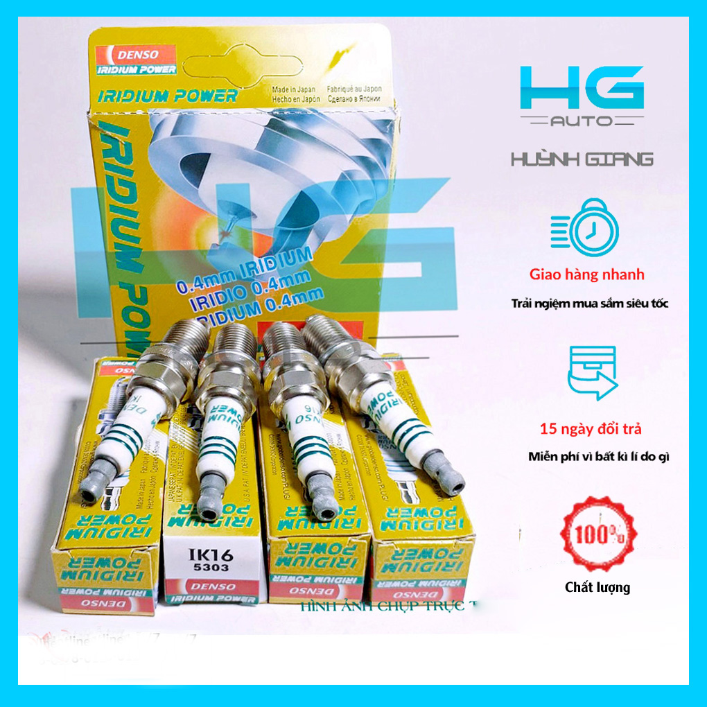 Bugi Denso Iridium Power IK16, Dành cho xe Vios, Bảo hành 6 tháng. - Hgauto