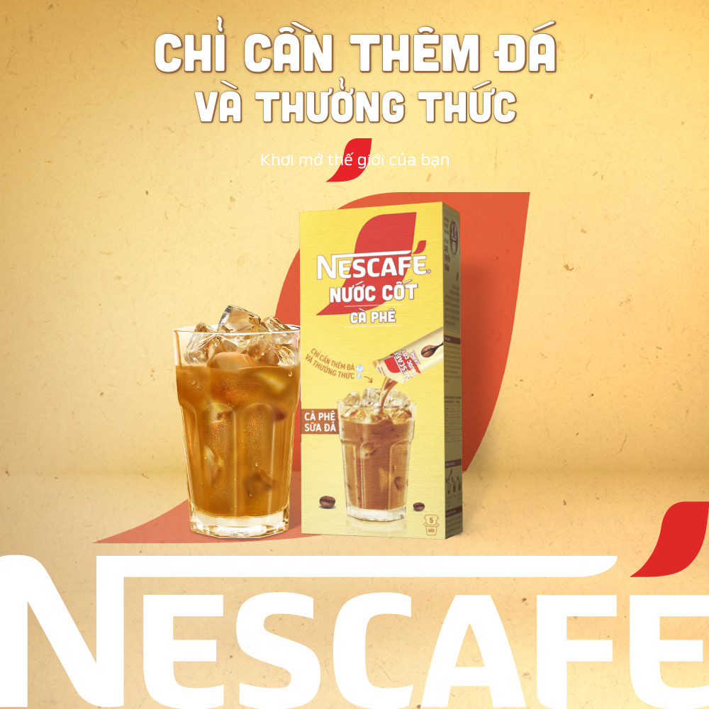 [ƯU ĐÃI THÁNG 7] NESCAFÉ Nước Cốt Cà Phê vị Café Sữa Đá (Hộp 5 Gói)-FUJJI