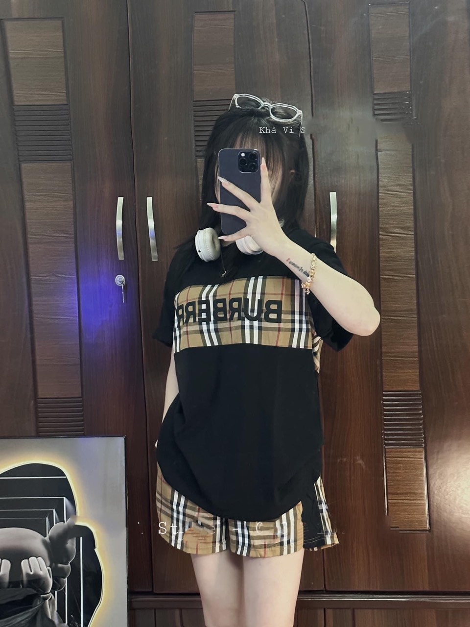 Bộ đùi buberry Chất cotton su