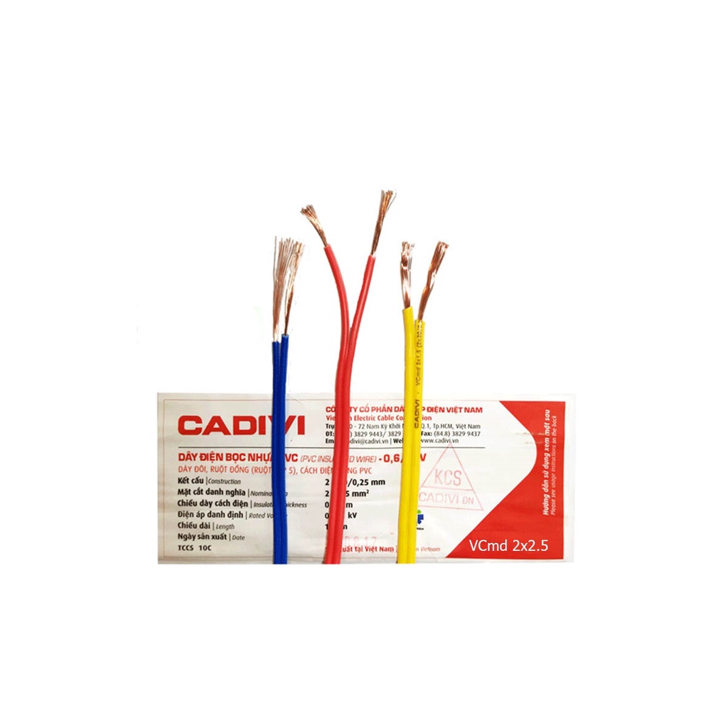 Dây điện đôi cadivi VCmd cuộn 100m