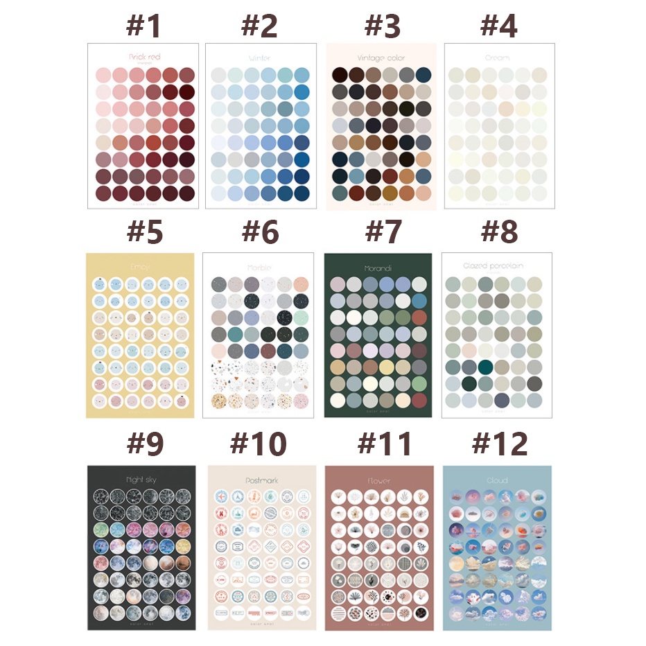 Sticker DOT Infeel.me trang trí sổ tay, planner, scrapbook, ... [064]