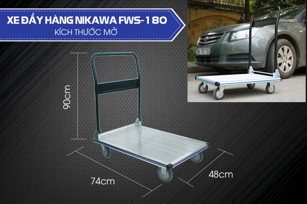 Xe đẩy hàng NIKAWA FWS-180 (TẢI TRỌNG 180 KG)