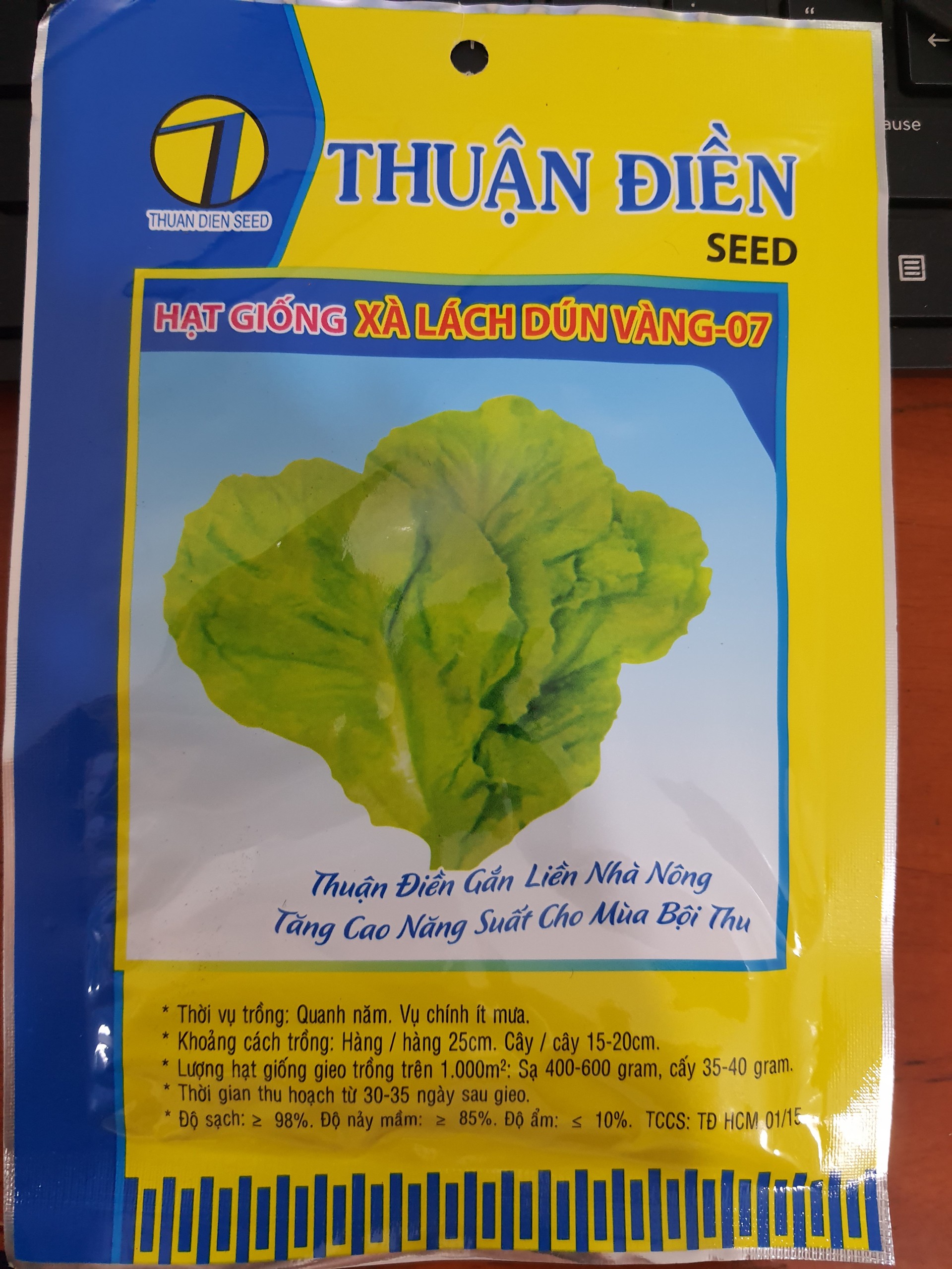 Hạt Giống Xà Lách Dún Vàng Thuận Điền (Gói 10 Gam)