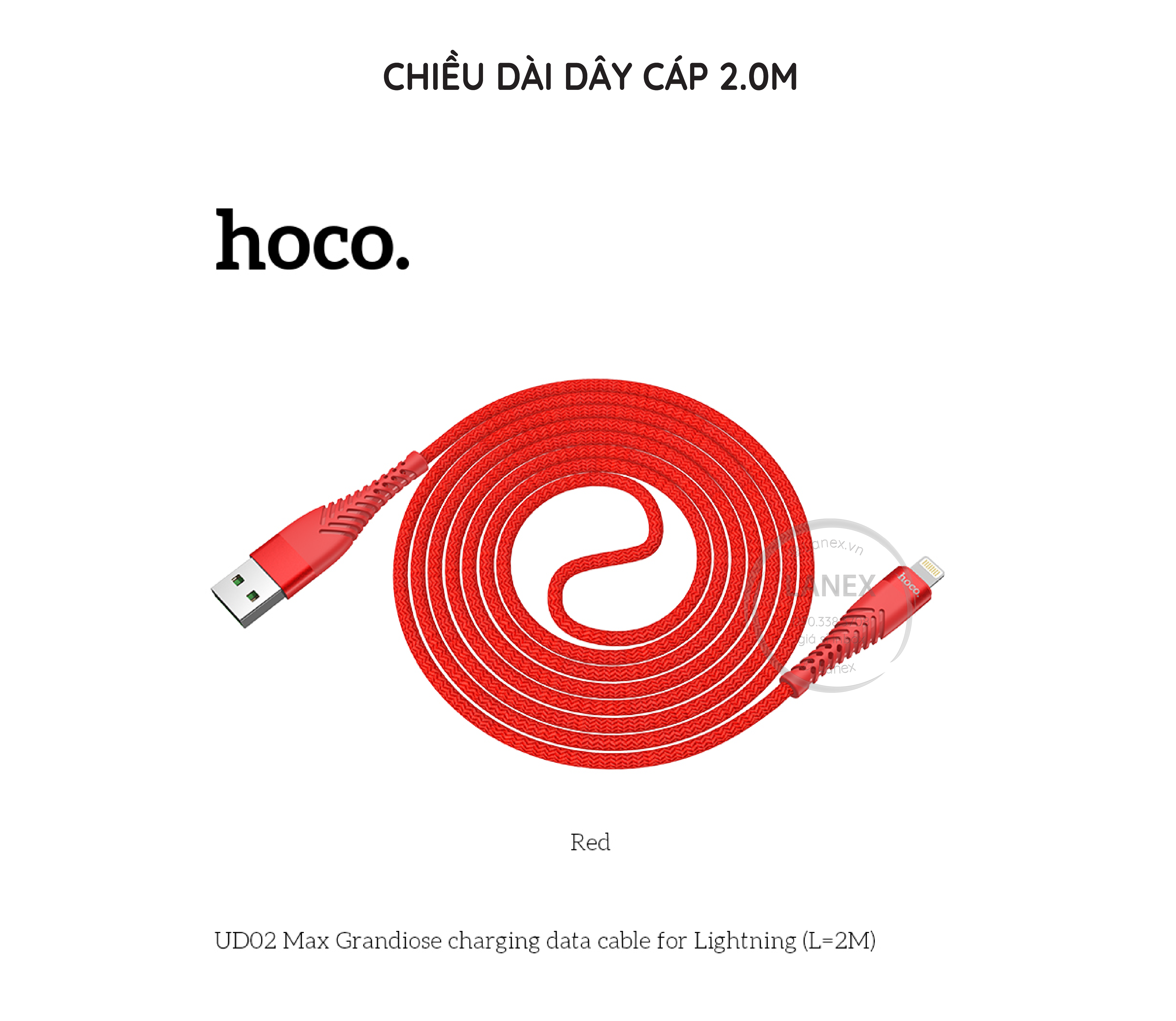 Cáp Sạc Nhanh Hoco Ud02 Max Dây Dù Micro 3.0a Dài 2.0m
