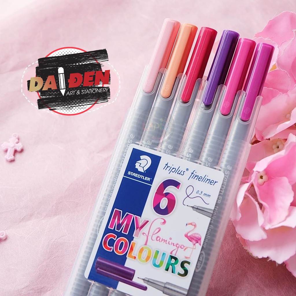 [HCM][ DA ĐEN] Bộ 6 Bút Staedtler Triplus Fineliner