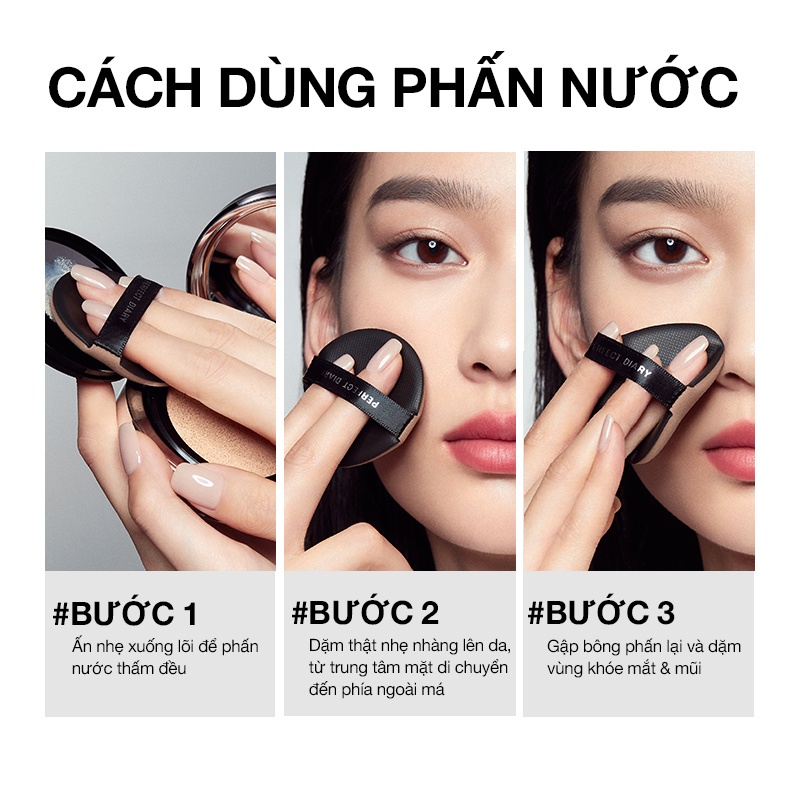 Set Phấn Nước Perfect Diary Kiềm Dầu Mịn Lì Che Phủ Hoàn Hảo Kèm Son Môi Readme Lâu Trôi (Màu Sắc Tùy Chọn)