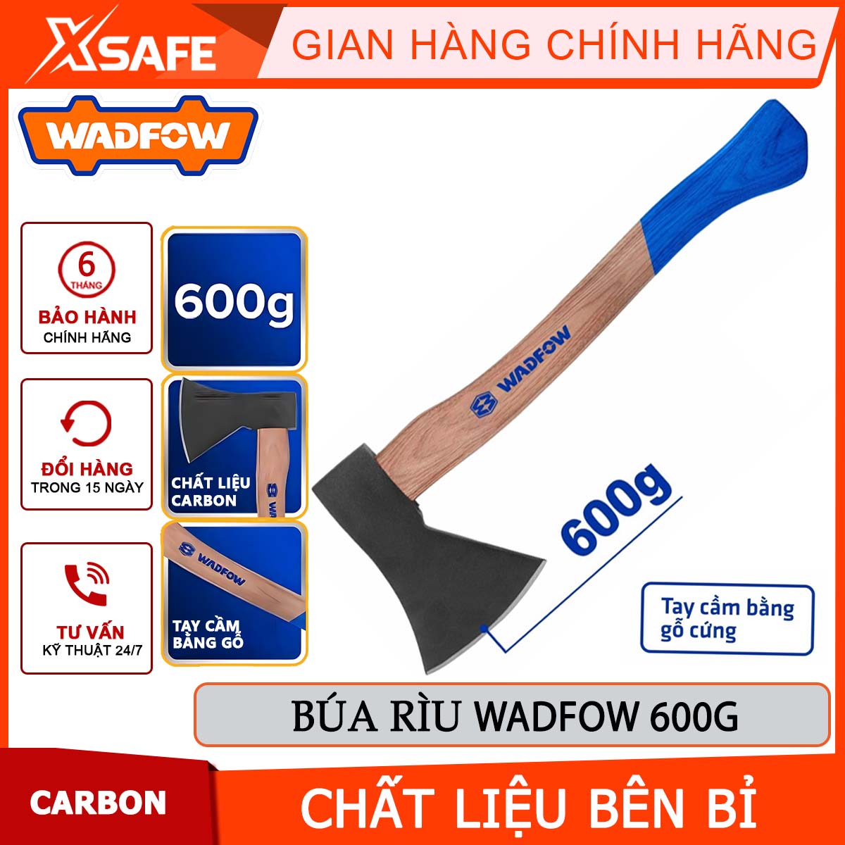 Welfow carbon material hammer wooden handle weight 600-1250g drop hammer wmb6306 wmb6312