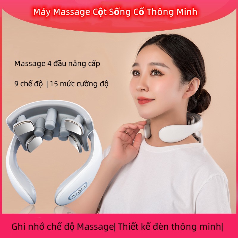 HOÀN TIỀN 15% - Máy massage cổ vai gáy Smart Neck Massage JT-88 có chườm nóng 42 độ C bản Plus 2023