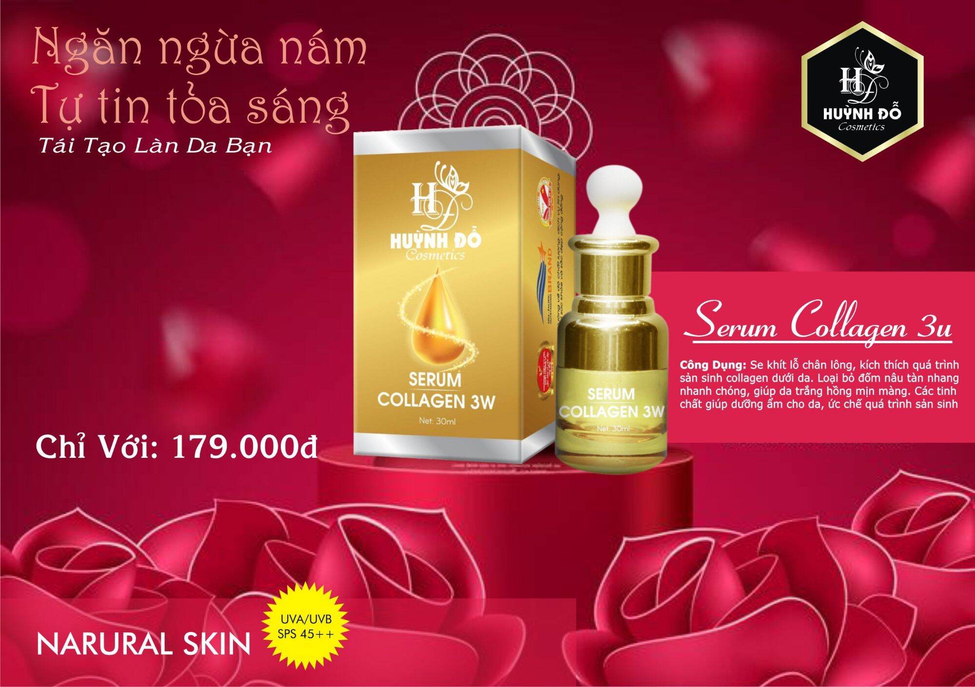 Serum collagen 3w huỳnh đỗ 30ml