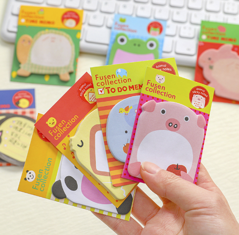 [HCM]Combo 5 tập giấy note động vật mix mẫu khác nhau