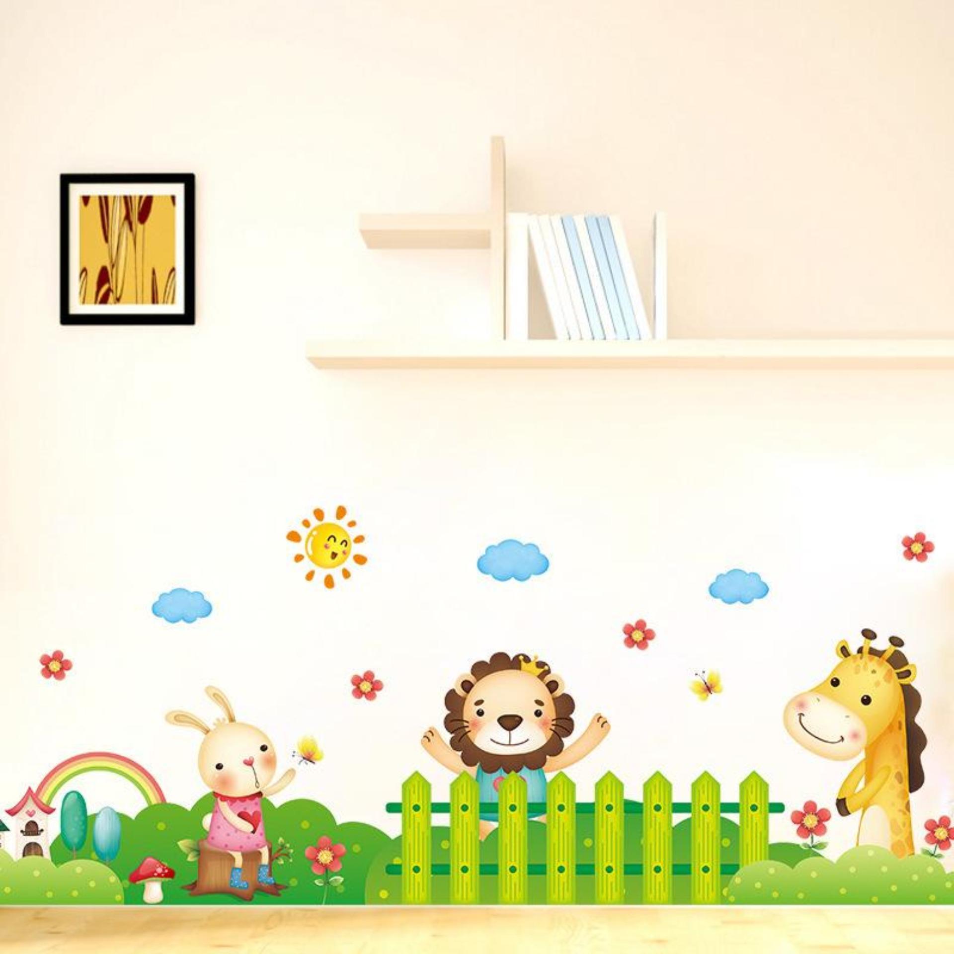 Decal dán chân tường BỤI CỎ