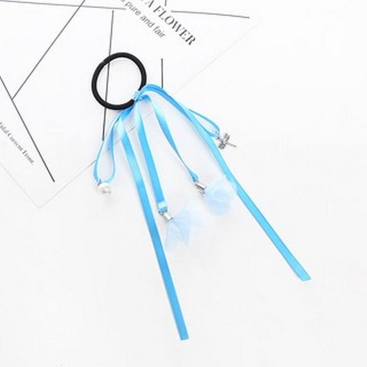 Buộc tóc hoa rơi buộc tóc ngọc trai buộc tóc ruy băng dây