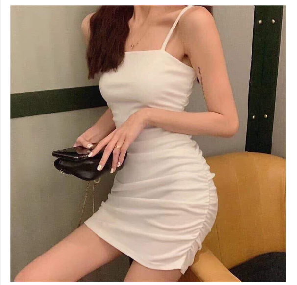 [HCM]?? Váy đầm body hai dây dúm eo SIÊU ĐẸP ??