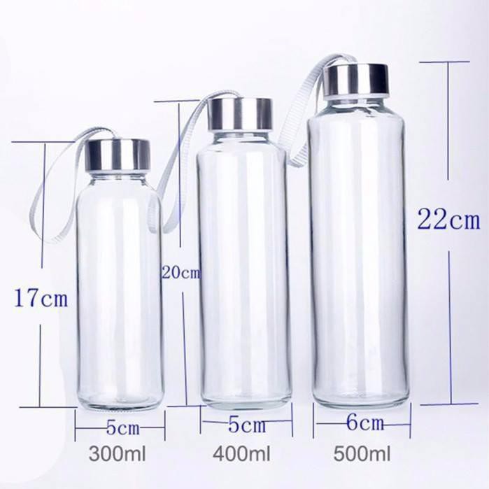 BÌNH DETOX THỦY TINH 500ML NẮP DÂY- HÀNG CAO CẤP