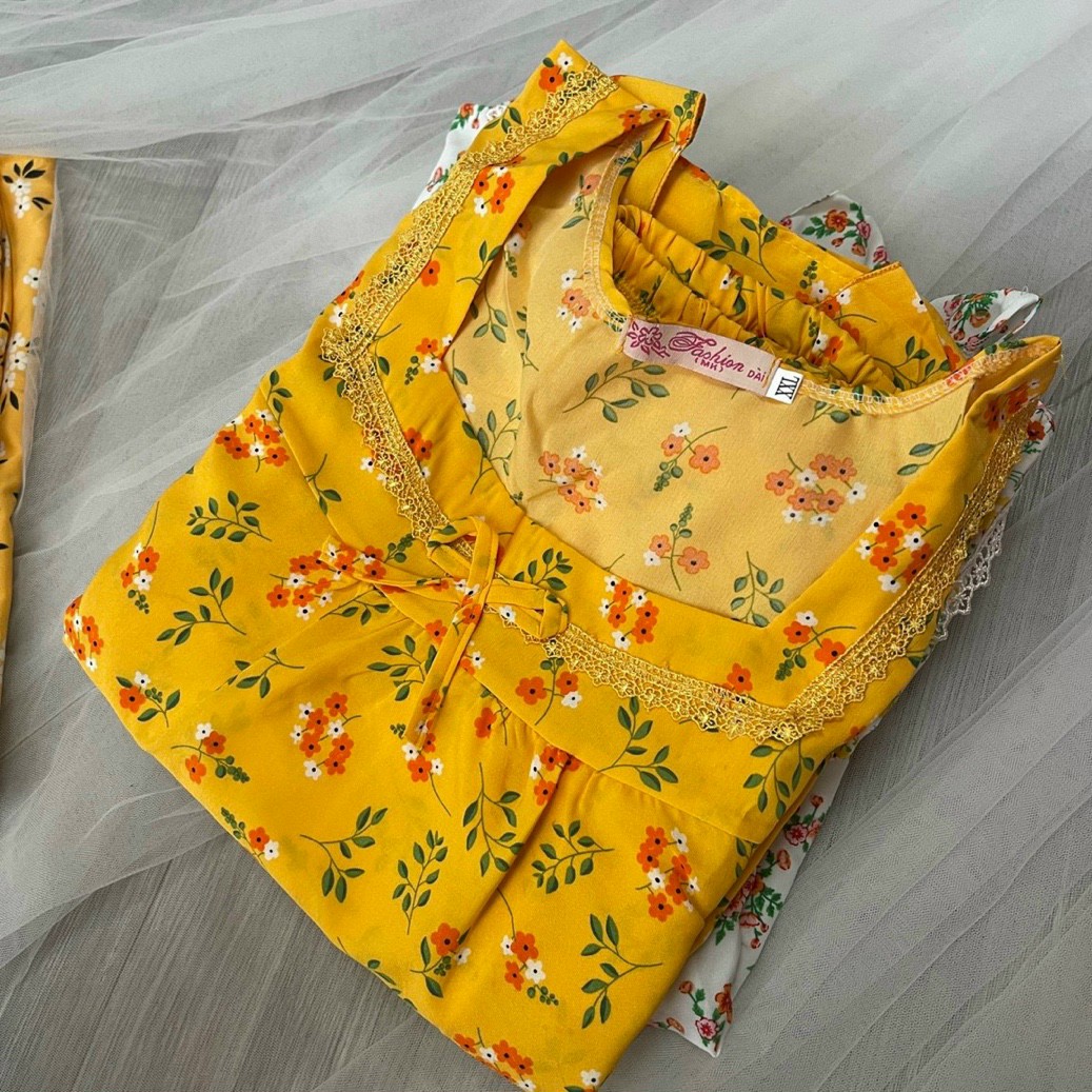 Set đồ nữ 9 tấc tay cánh tiên họa tiết hoa nhí siêu dễ thương Size M.XXL  CÓ TÚI QUẦNGIAO HOA NGẪU NHIÊN
