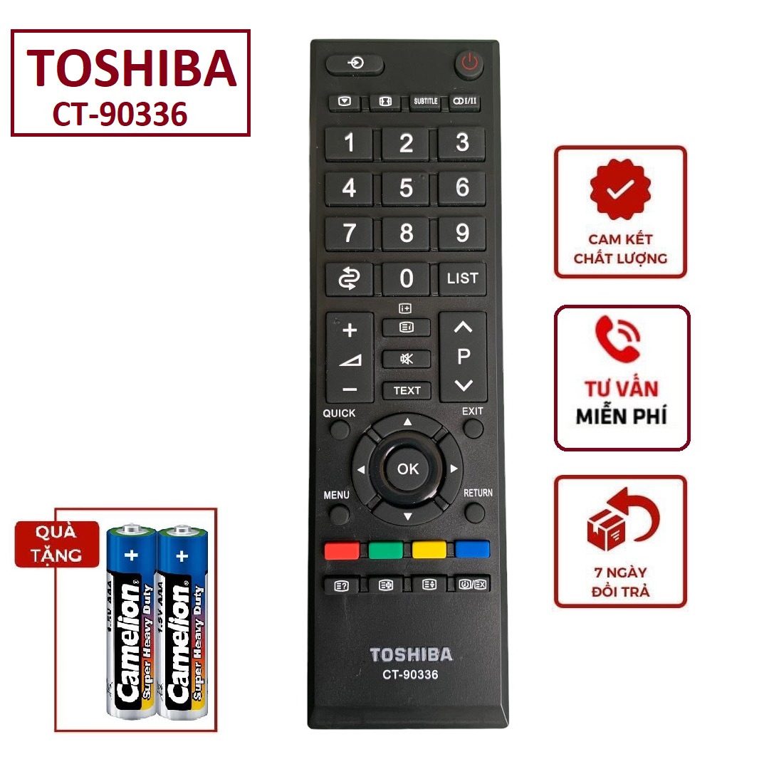 Toshiba TV remote control t-90333, Toshiba normal LCD series-good with battery, TV remote control