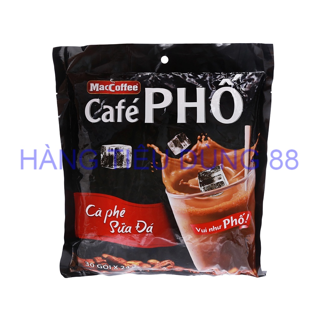 Cafe Phố - Cà phê sữa đá 720g  30 gói x 24g