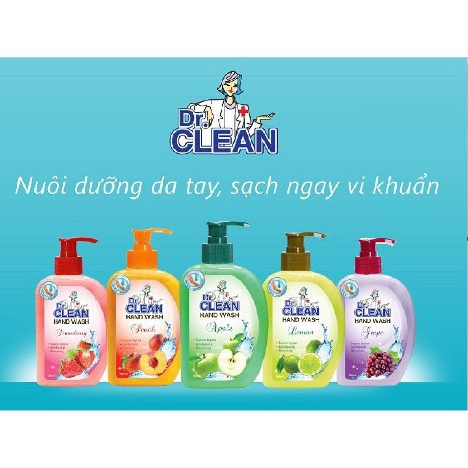Nước rửa tay dr clear 500g hoặc 160g