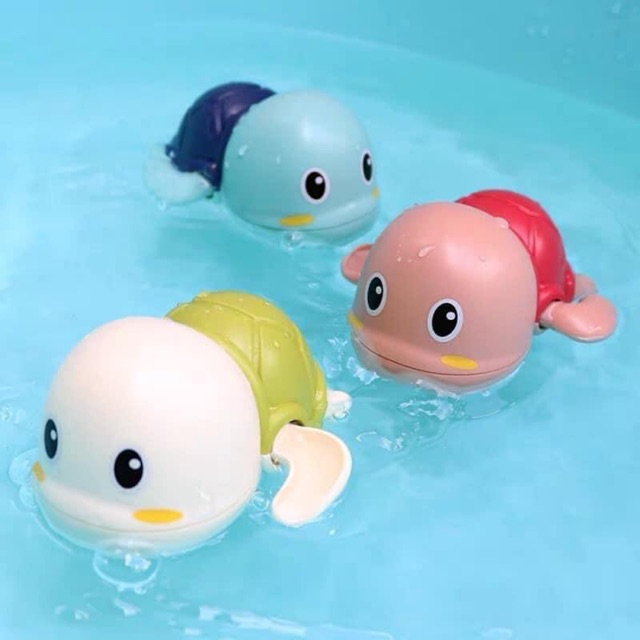 Rùa và cá đồ chơi nhà tắm vặn dây cót siêu xinh