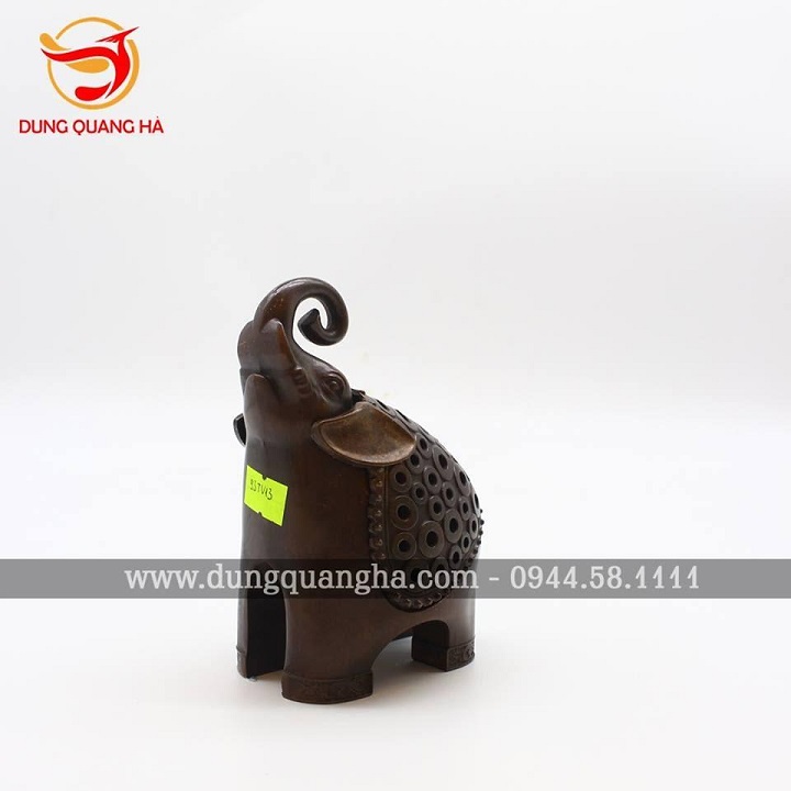 Lư đồng đốt trầm hình tượng voi