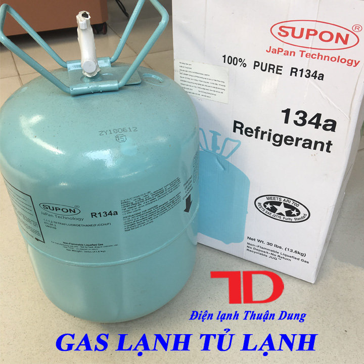Môi chất lạnh Tủ Lạnh R134 SUPON 13.6KG - Điện Lạnh Thuận Dung